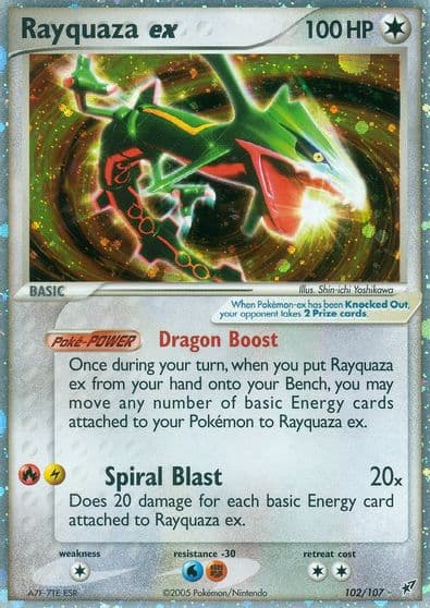 Rayquaza ex Deoxys Pokemon card