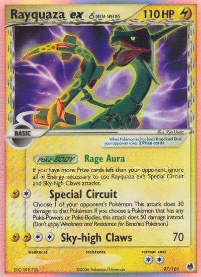 Rayquaza ex (Delta Species) Dragon Frontiers Pokemon card