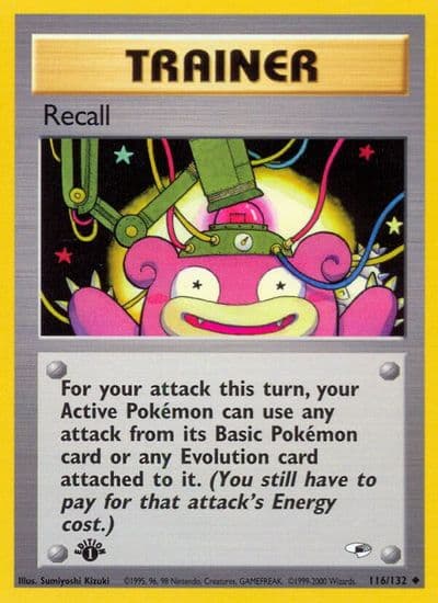Recall Gym Heroes Pokemon card