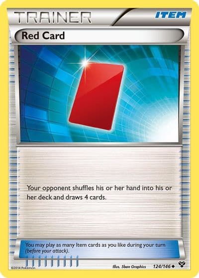 Red Card XY Base Set Pokemon card