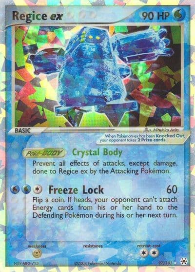 Regice ex Hidden Legends Pokemon card