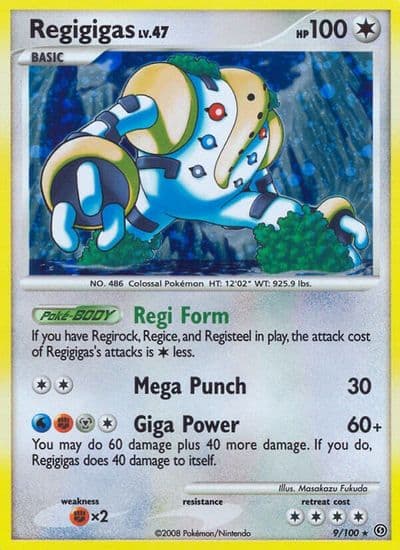Regigigas Stormfront Pokemon card