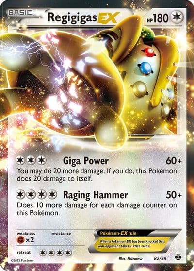 Regigigas EX Next Destinies Pokemon card