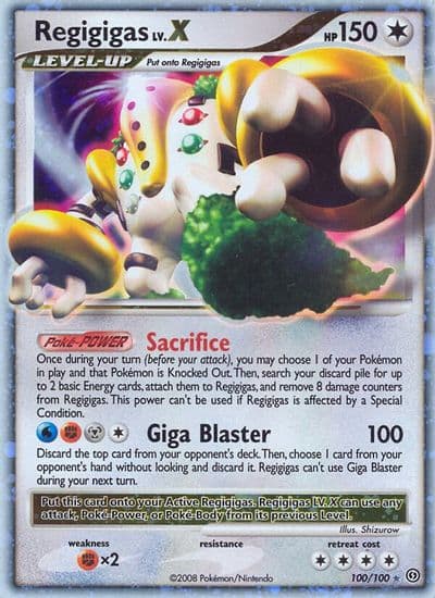 Regigigas LV.X Stormfront Pokemon card