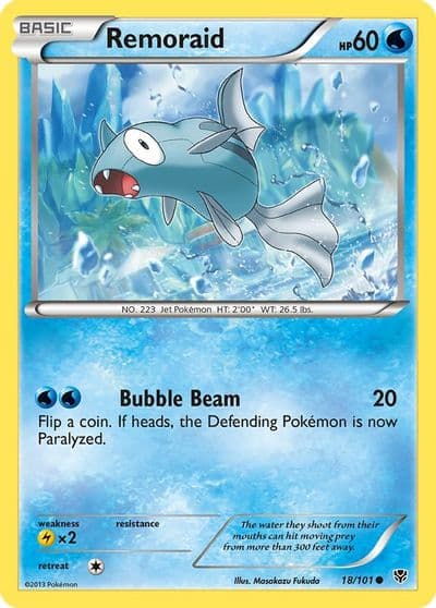 Remoraid Plasma Blast Pokemon card