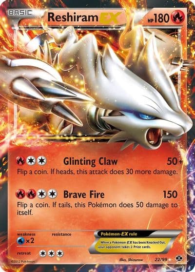 Reshiram EX Next Destinies Pokemon card