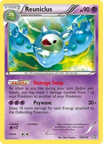 Reuniclus Dragons Exalted Pokemon card
