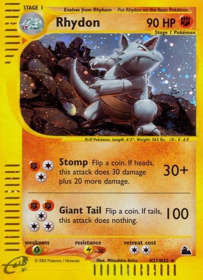 Rhydon (H27) Skyridge Pokemon card