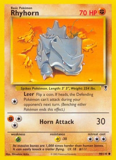 Rhyhorn Legendary Collection Pokemon card