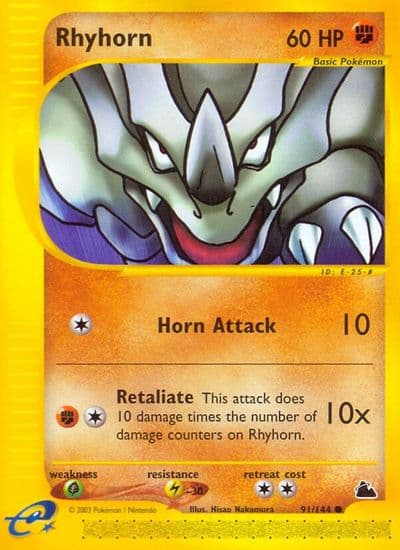 Rhyhorn Skyridge Pokemon card