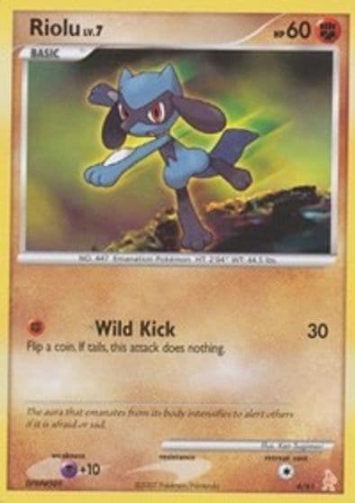 Riolu DP Trainer Kit: Manaphy & Lucario Pokemon card
