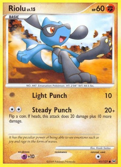 Riolu Platinum Pokemon card