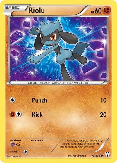 Riolu (75) Plasma Storm Pokemon card