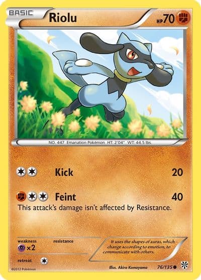 Riolu (76) Plasma Storm Pokemon card
