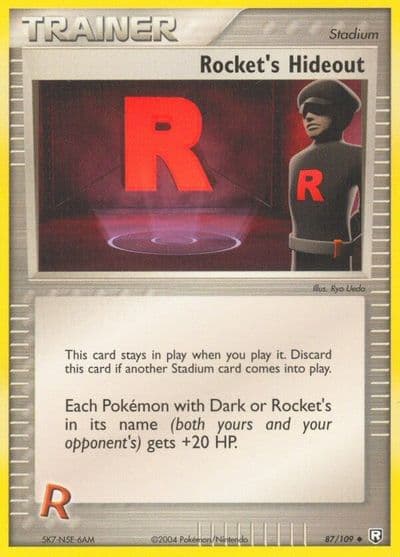 Rocket's Hideout Team Rocket Returns Pokemon card