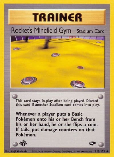 Rocket's Minefield Gym Gym Challenge Pokemon card