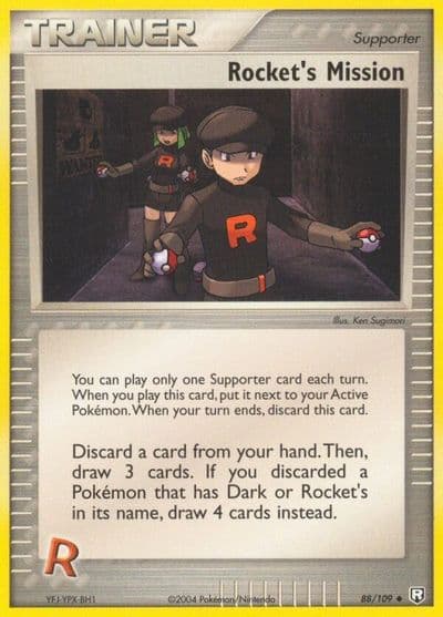 Rocket's Mission Team Rocket Returns Pokemon card