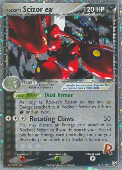 Rocket's Scizor ex Team Rocket Returns Pokemon card