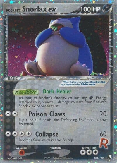 Rocket's Snorlax ex Team Rocket Returns Pokemon card