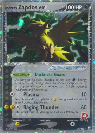 Rocket's Zapdos ex Team Rocket Returns Pokemon card