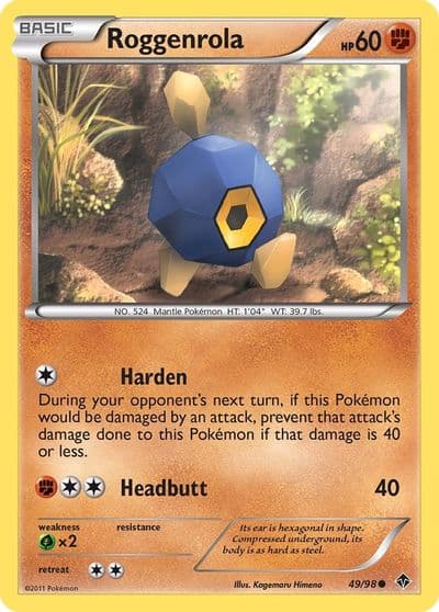 Roggenrola (49) Emerging Powers Pokemon card