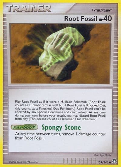 Root Fossil Legends Awakened Pokemon card
