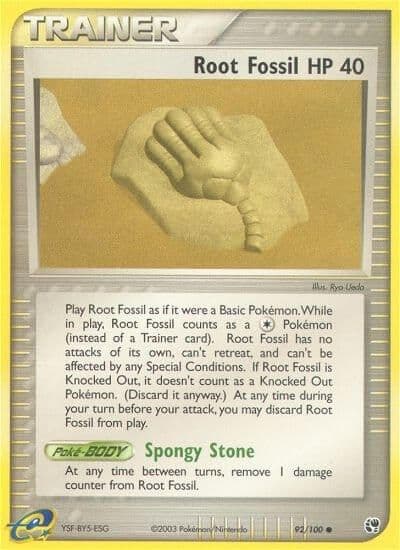 Root Fossil Sandstorm Pokemon card