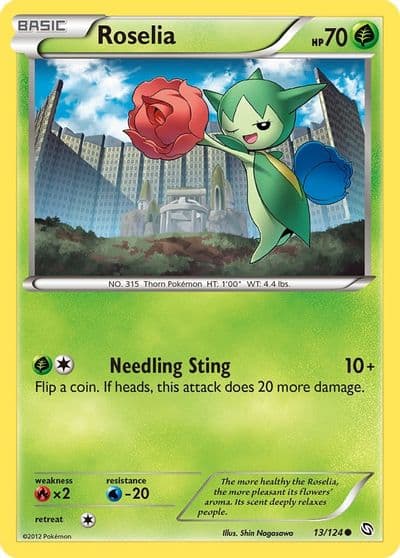Roselia (13) Dragons Exalted Pokemon card