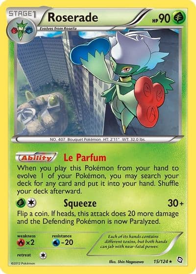 Roserade (15) Dragons Exalted Pokemon card