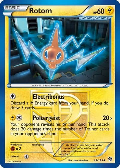 Rotom (Team Plasma) Plasma Storm Pokemon card