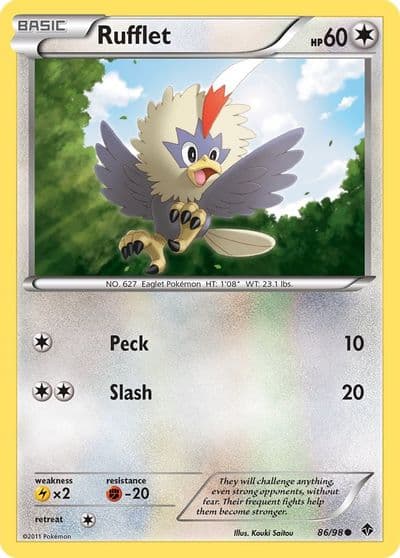 Rufflet (86) Emerging Powers Pokemon card