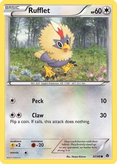 Rufflet (87) Emerging Powers Pokemon card