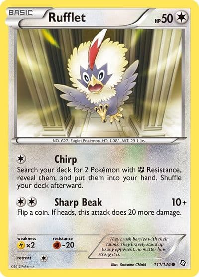 Rufflet Dragons Exalted Pokemon card