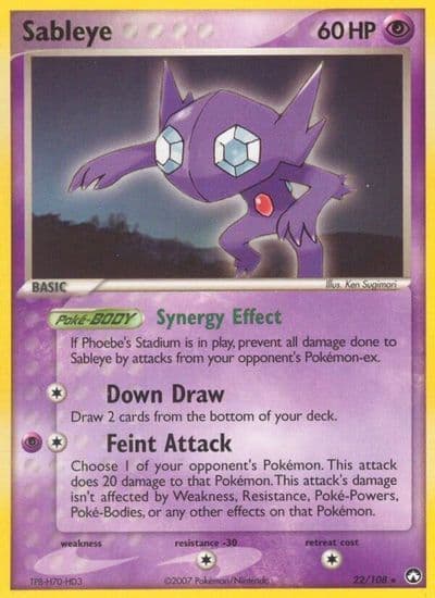Sableye Power Keepers Pokemon card