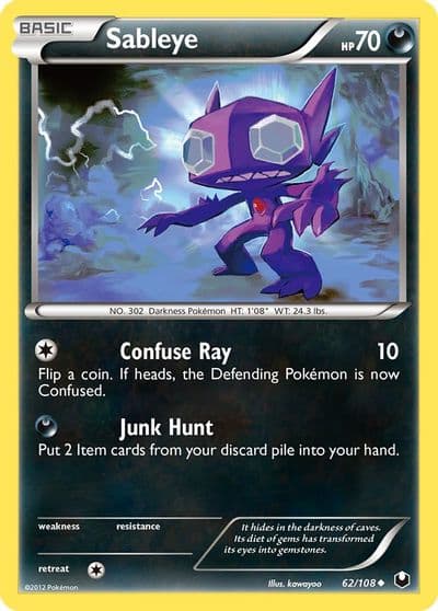 Sableye Dark Explorers Pokemon card