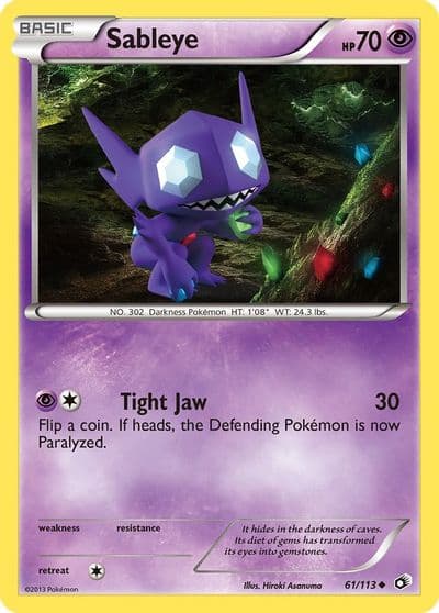 Sableye Legendary Treasures Pokemon card
