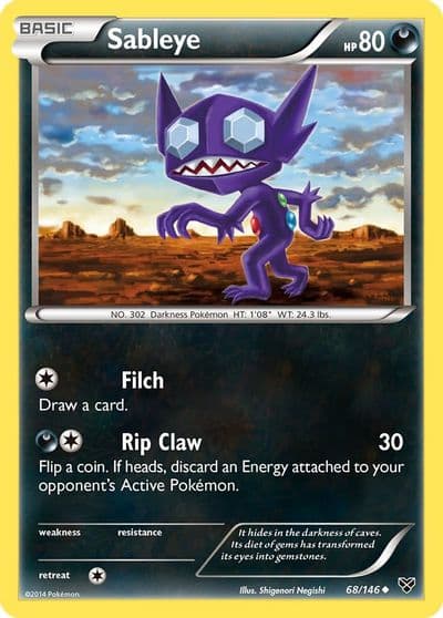 Sableye XY Base Set Pokemon card