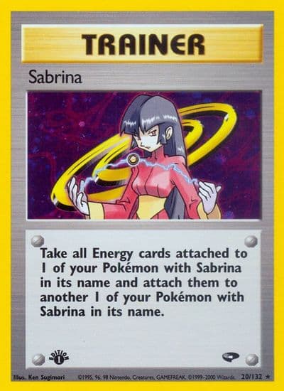 Sabrina (20) Gym Challenge Pokemon card