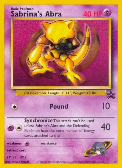 Sabrina's Abra WoTC Promo Pokemon card