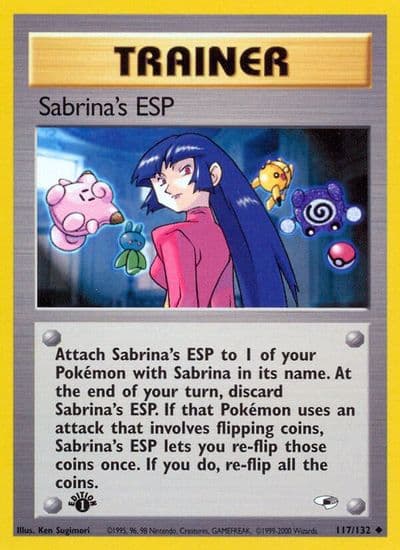 Sabrina's ESP Gym Heroes Pokemon card