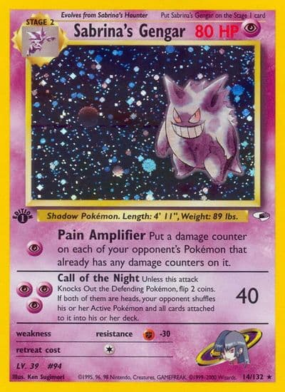 Sabrina's Gengar Gym Heroes Pokemon card