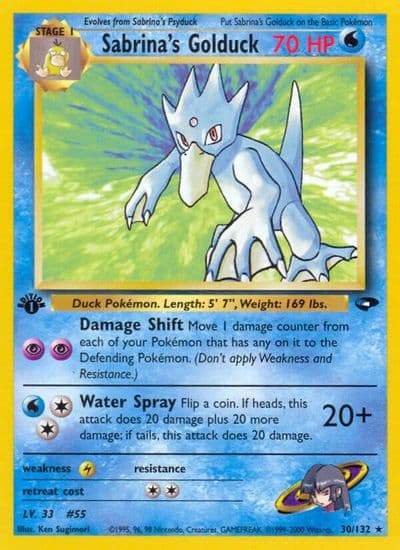 Sabrina's Golduck Gym Challenge Pokemon card