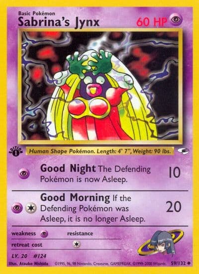 Sabrina's Jynx Gym Heroes Pokemon card