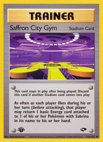 Saffron City Gym Gym Challenge Pokemon card