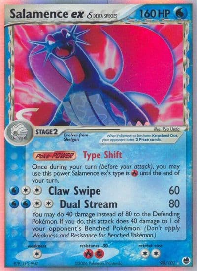 Salamence ex (Delta Species) Dragon Frontiers Pokemon card