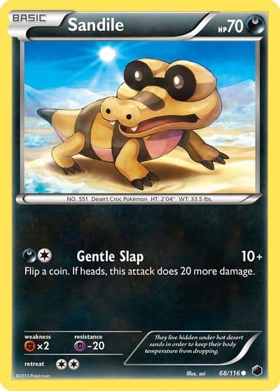 Sandile Plasma Freeze Pokemon card