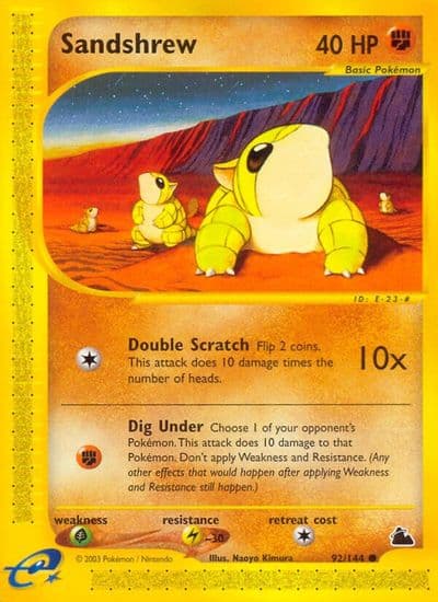 Sandshrew Skyridge Pokemon card