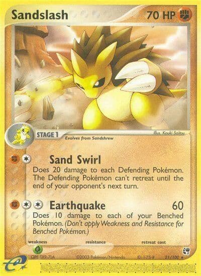 Sandslash Sandstorm Pokemon card