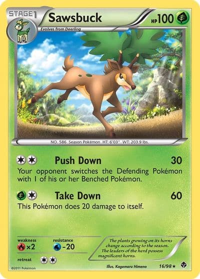 Sawsbuck Emerging Powers Pokemon card