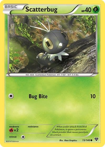 Scatterbug XY Base Set Pokemon card